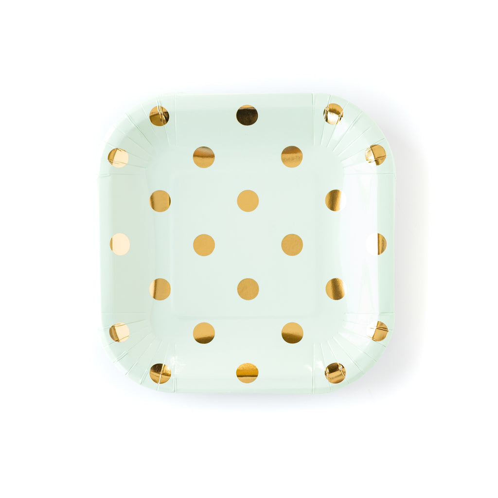 Polka Dot 7" Plate- Mint