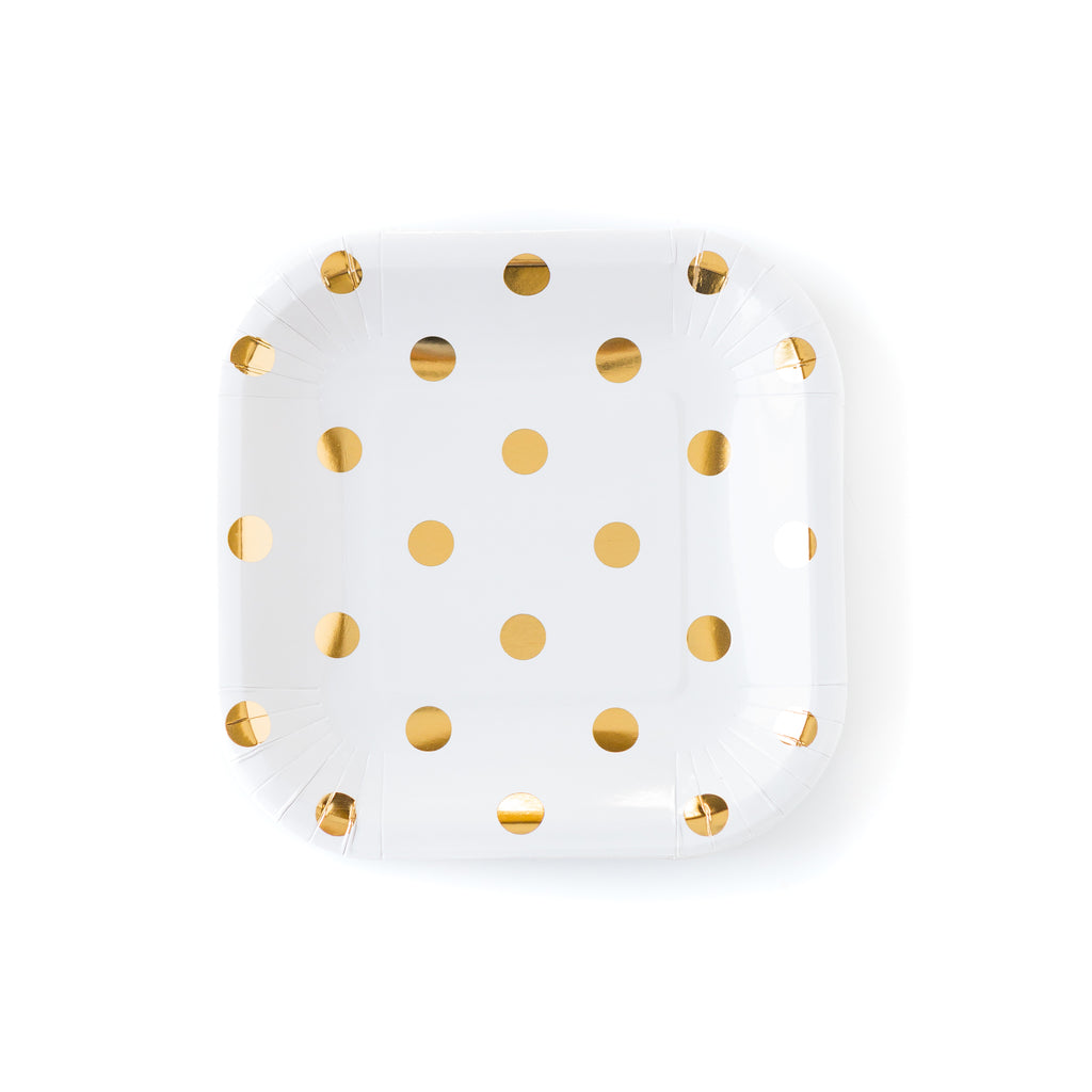 Cream 7" Polka Dot Plate