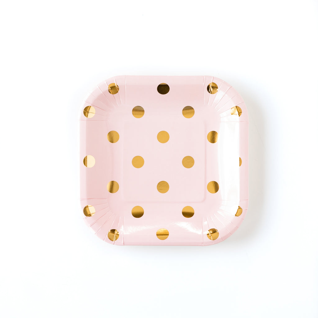 Polka Dot 7" Plate- Blush