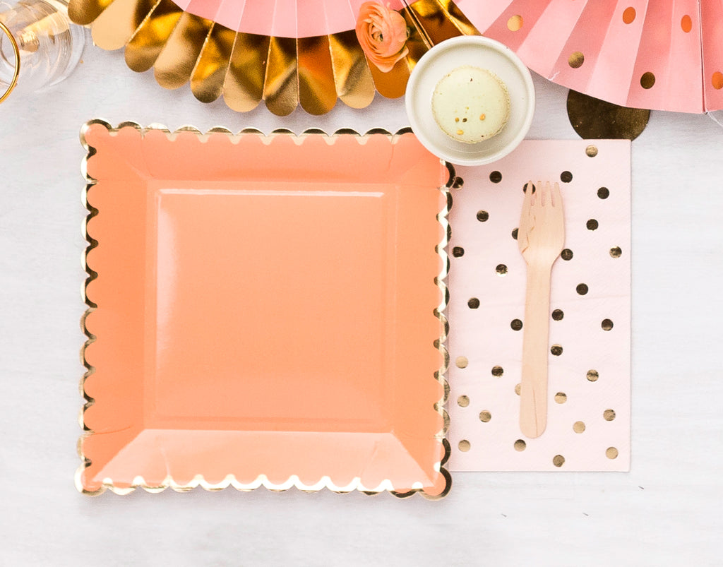 Blush Polka Dot Dinner Napkin