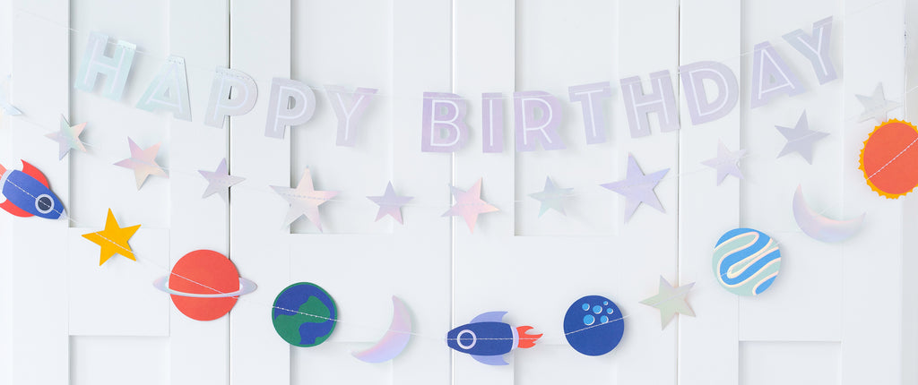 Rocket Happy Birthday Banner
