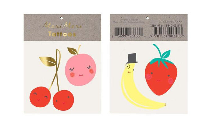 Happy Fruit Tattoos