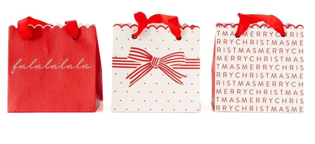 Red Bow Mini Gift Bag Set