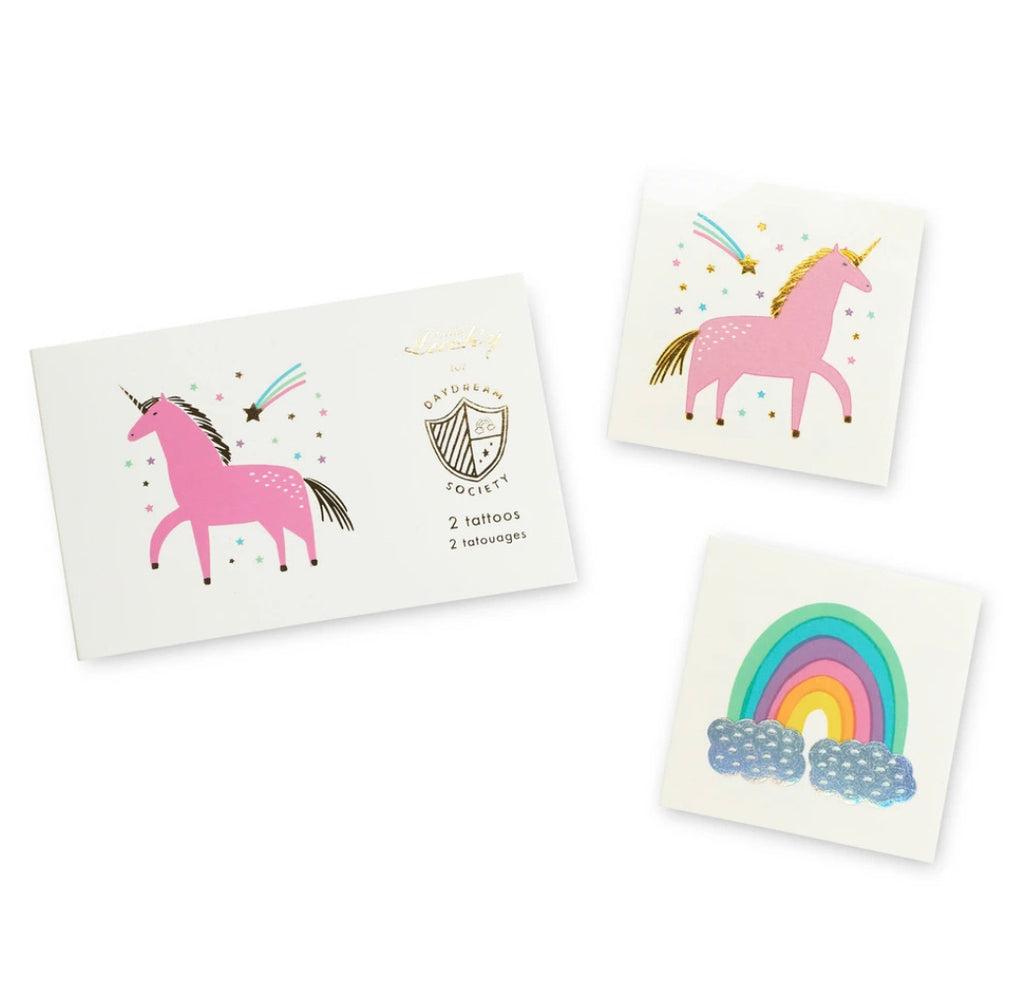 Unicorns + Rainbows Temporary Tattoo