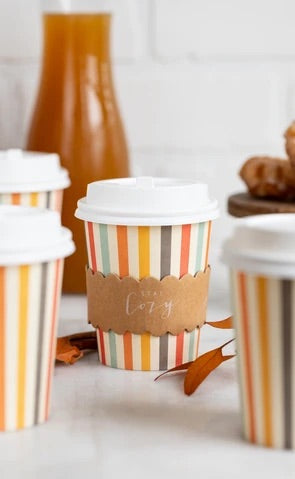 Harvest Stripe Cozy Coffee Cup