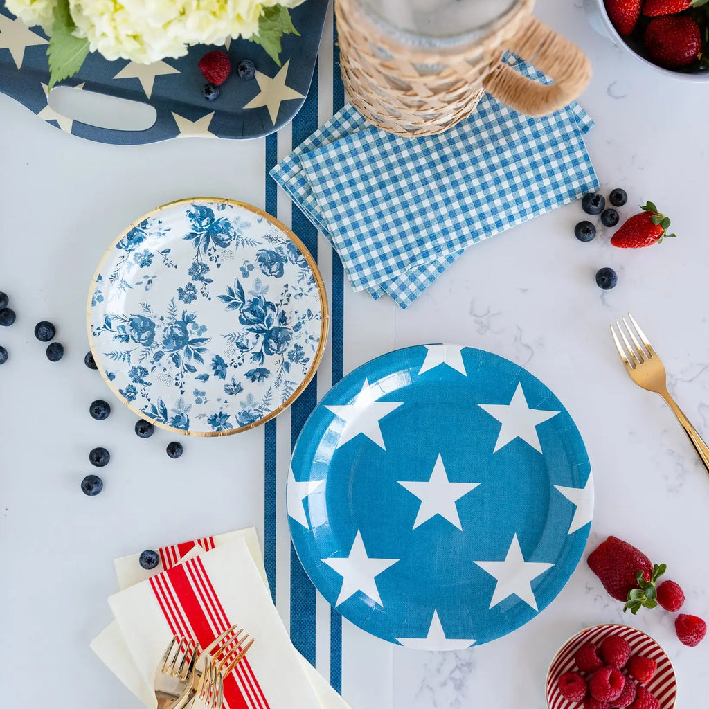 Hamptons Navy Floral Dessert Plate