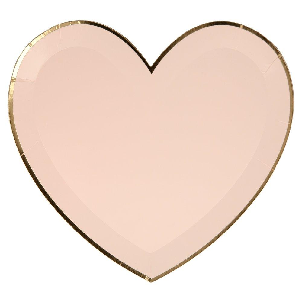 Pink Tone Large Heart Plates