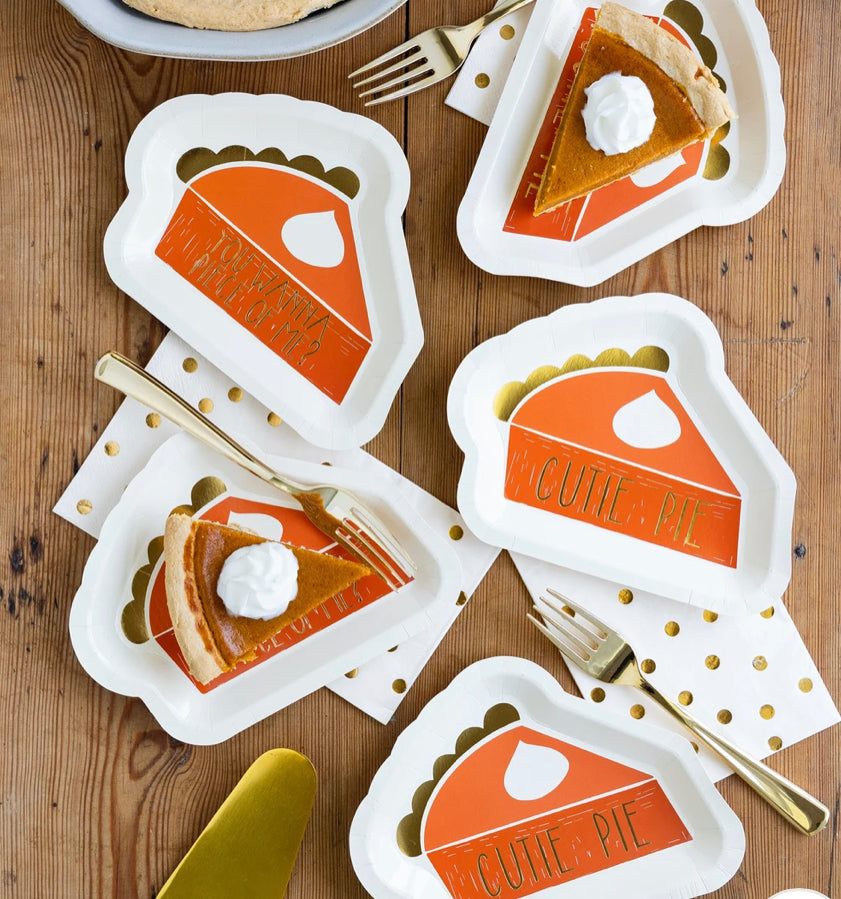 Harvest Pie Shaped Plate Set