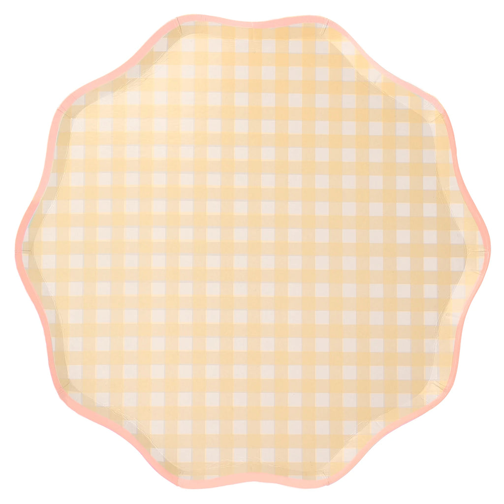 Gingham Dinner Plates