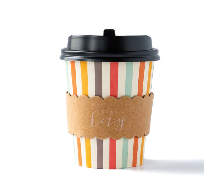 Harvest Stripe Cozy Coffee Cup
