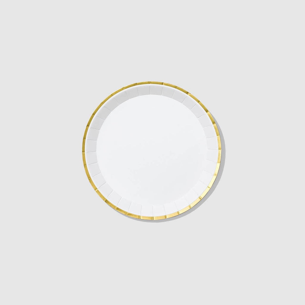 White & Gold Classic Large Plates
