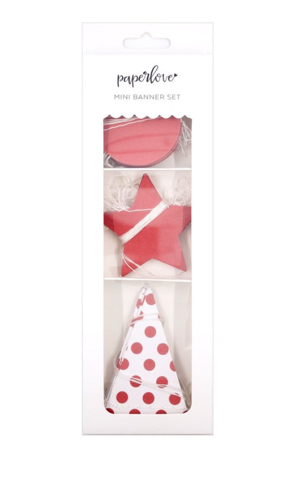 Paper Love Mini Banner Set- Cherry