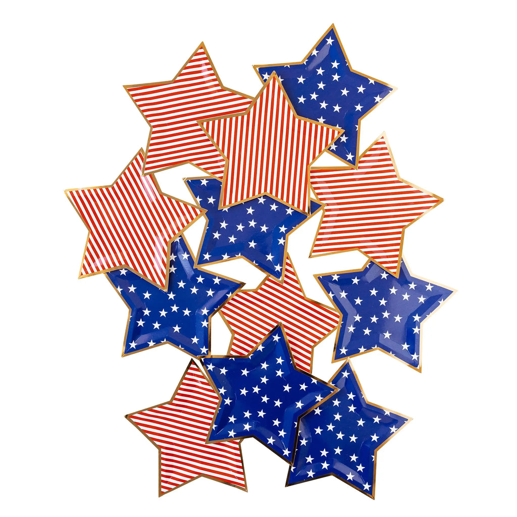 Stars and Stripes Star Shaped Plates