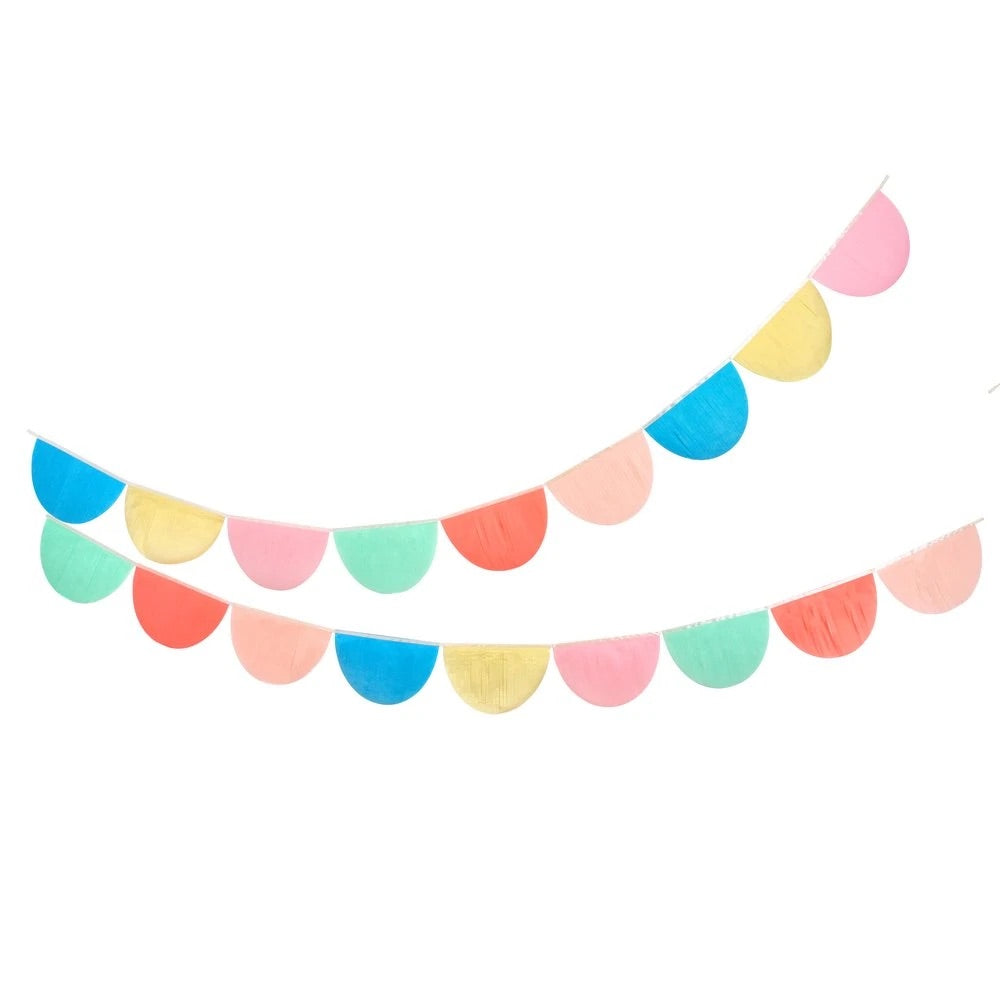 Rainbow Tissue Paper Garland Set of 2