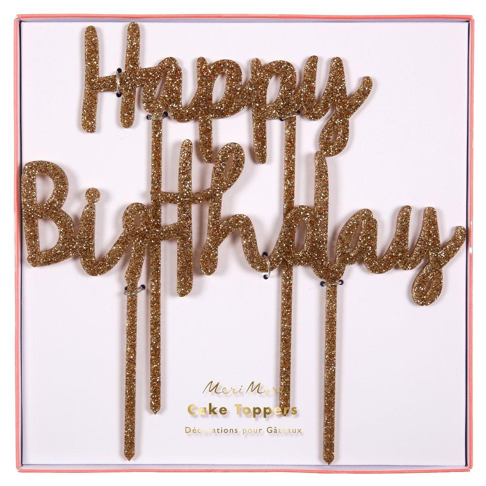 Happy Birthday Acrylic Cake Toppers