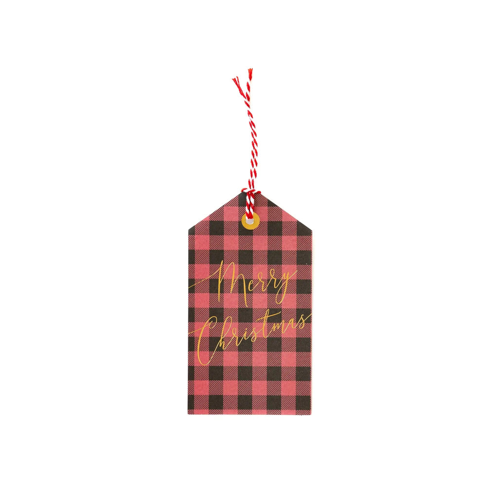 Christmas Plaid Oversize Gift Tag