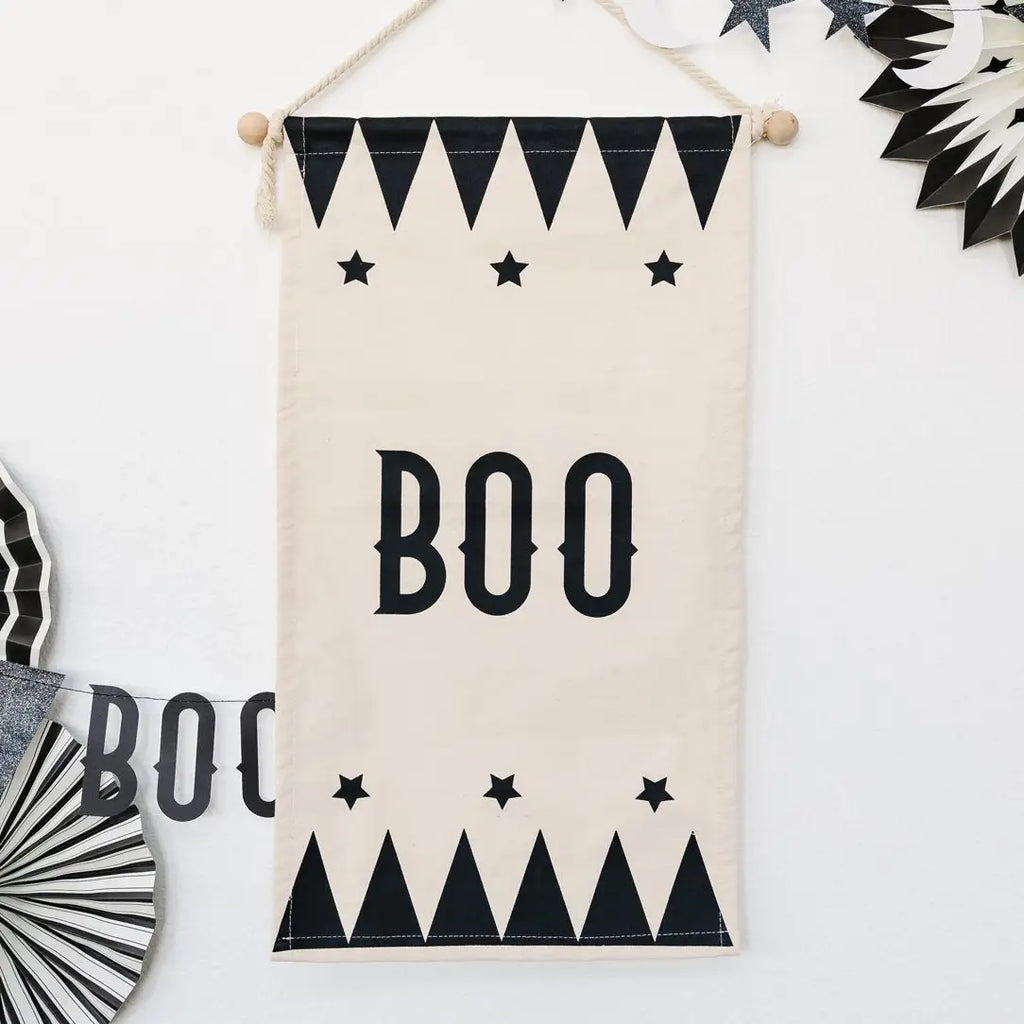 Vintage Halloween Boo Hanging Canvas