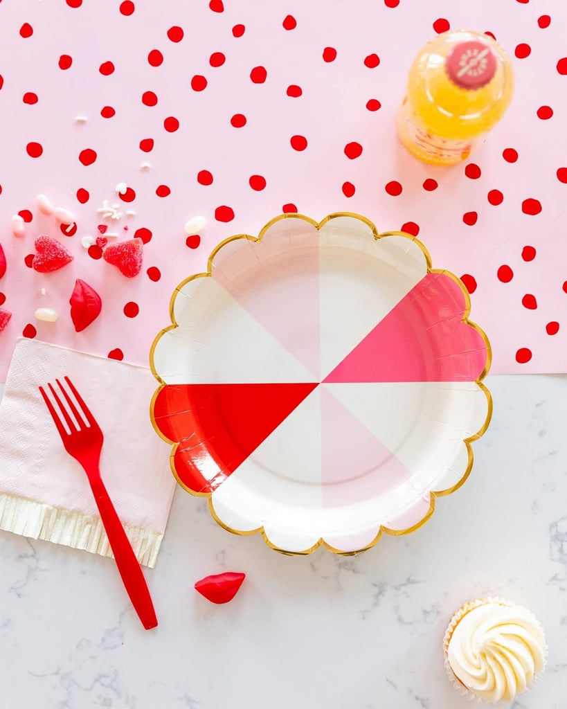 Pink with Red Dots Table Runner