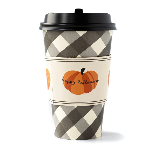 Plaid Pumpkin Coffee Cups