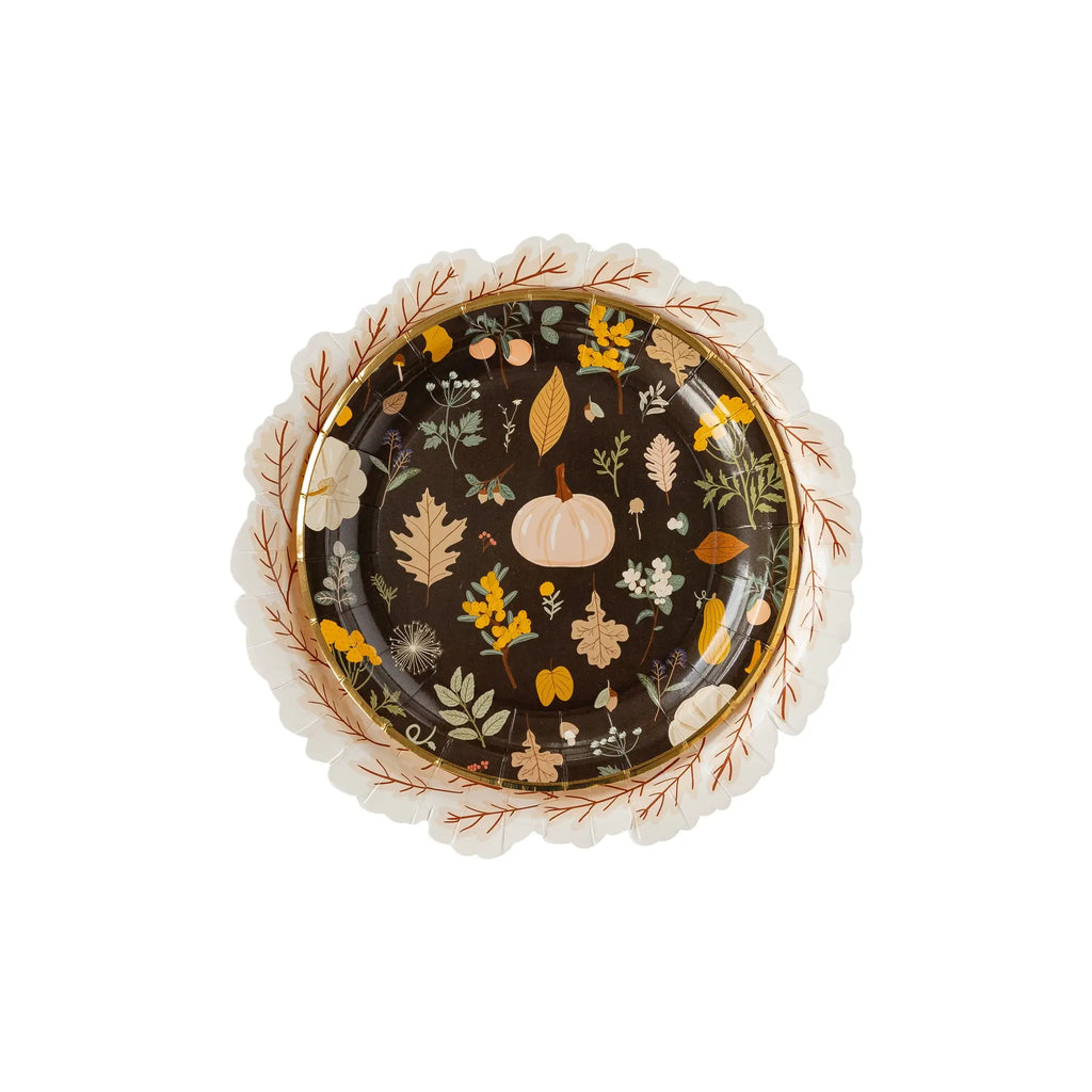 Harvest Leaves Wreath Plate
