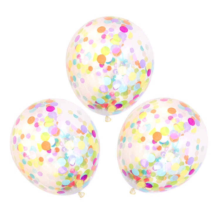 16" Confetti Balloons- Rainbow