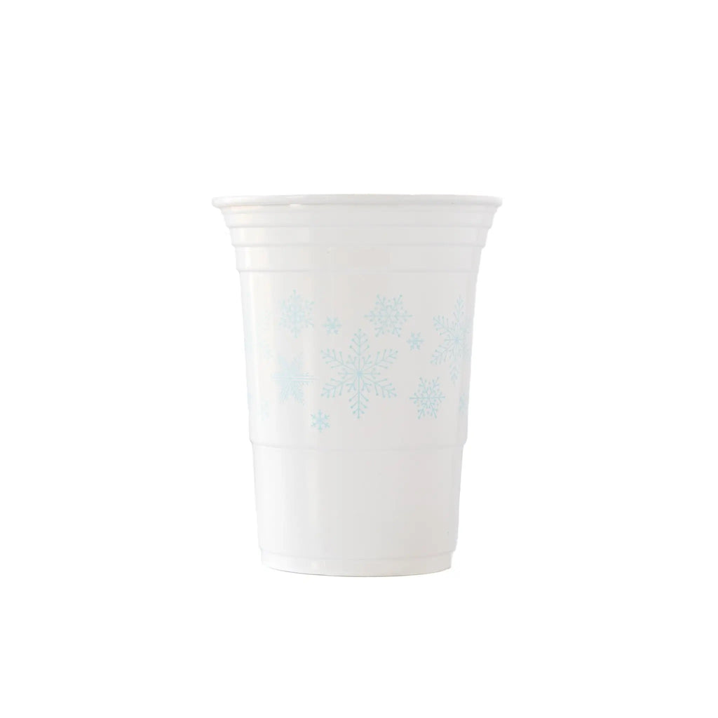 Snow Flakes 16oz Plastic Cups