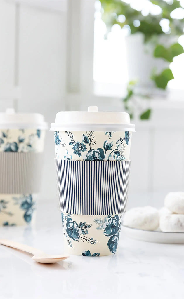 Blue Floral To Go Cup