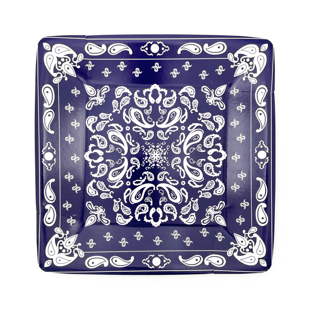 Navy Bandana Dinner Plate