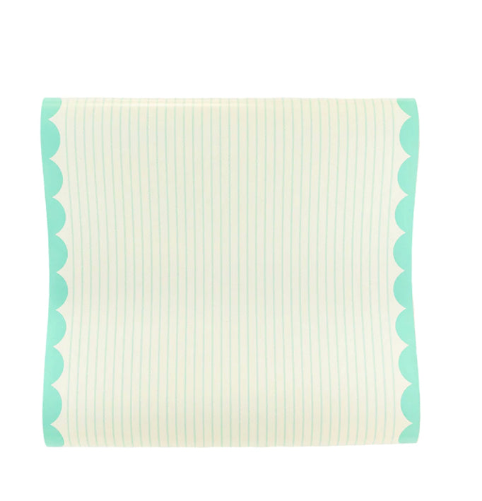 Blue Scallop Table Runner