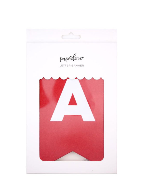 Paper Love Letter Banner- Cherry