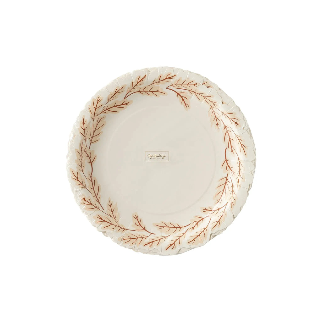 Harvest Leaves Wreath Plate