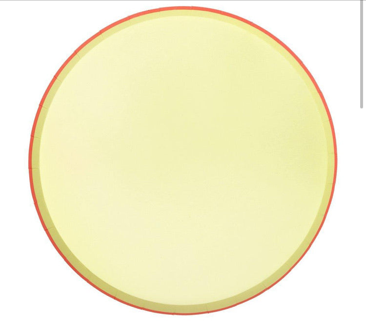 Pastel Neon Edge Dinner Plates