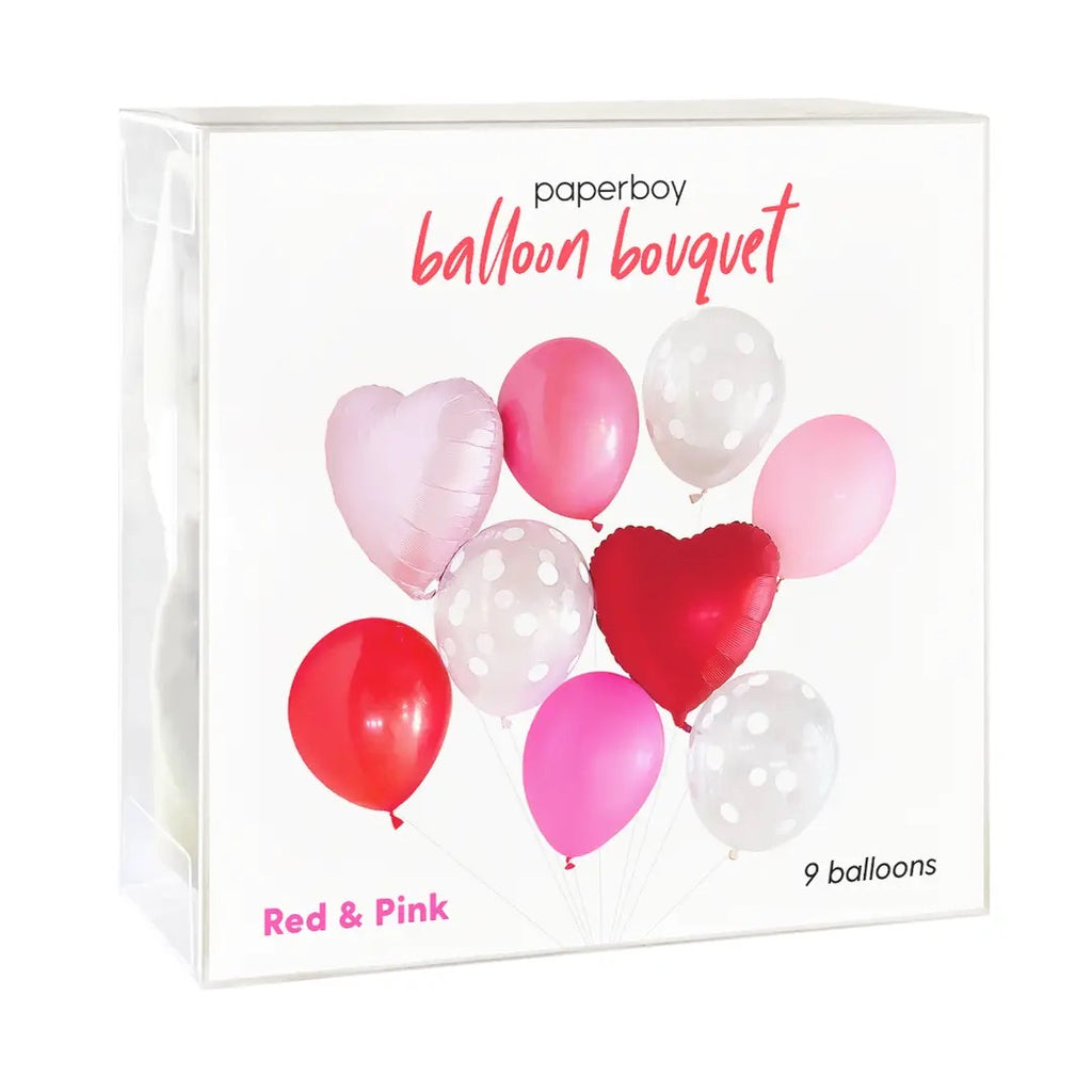 Red & Pink Heart Balloon Bouquet