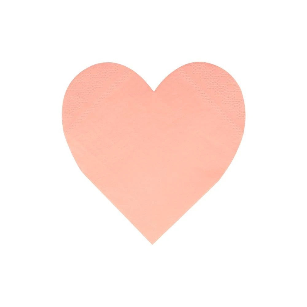 Pink Tone Large Heart Napkins