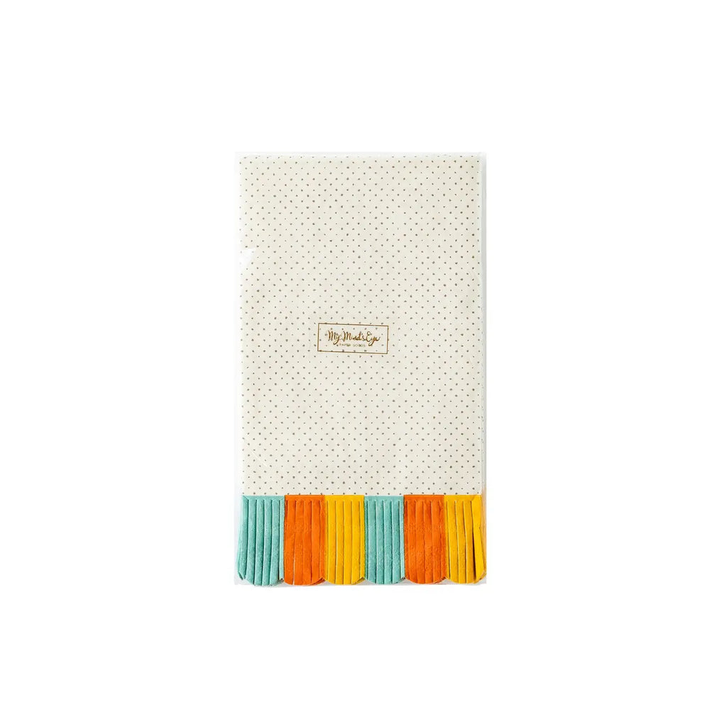 Harvest Scalloped and Fringe Guest Napkin