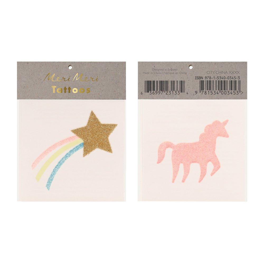 Star and Unicorn Small Tattoos