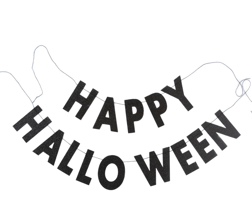 Happy Halloween Glitter Word Banner