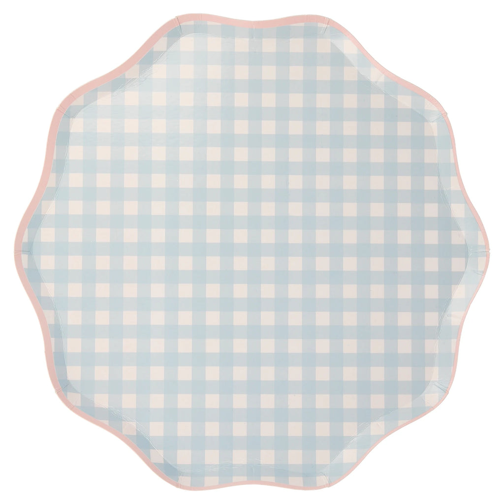 Gingham Dinner Plates