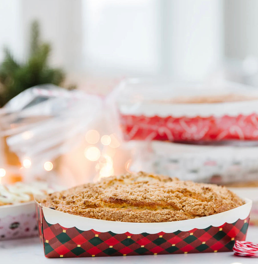 Christmas Plaid Loaf Pan Set