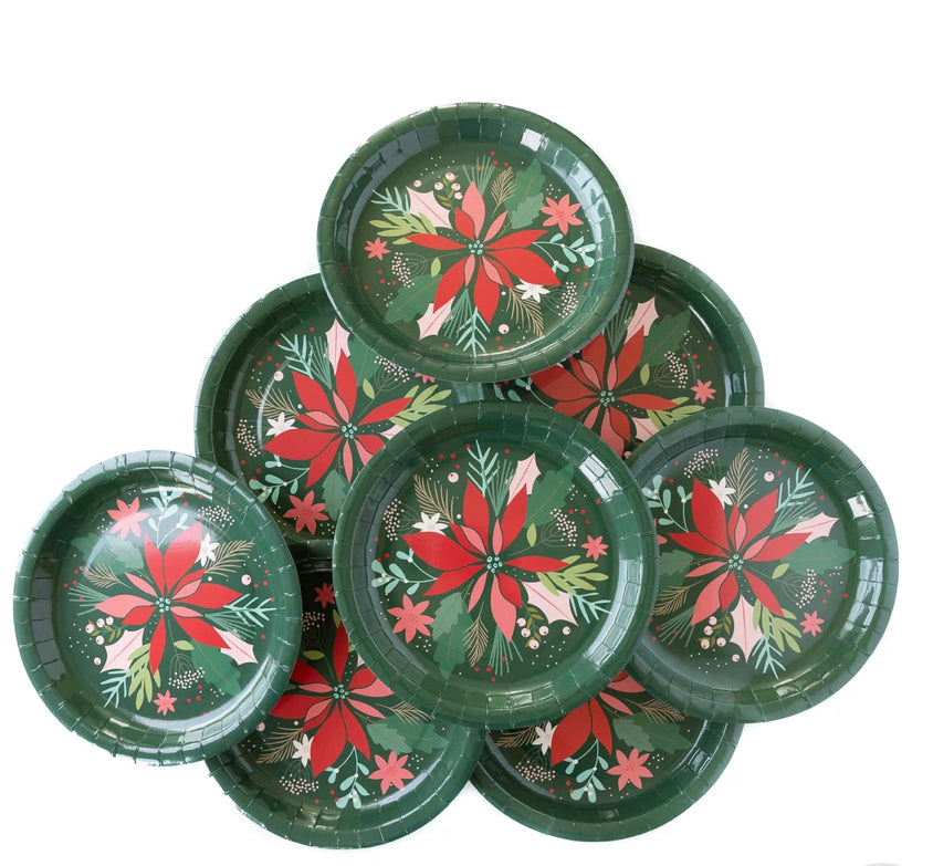 Botanical Poinsettia 9" Plate