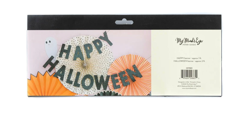 Happy Halloween Glitter Word Banner