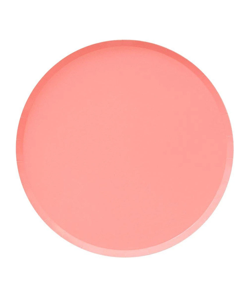 Oh Happy Day Plates (Small)- Neon Coral