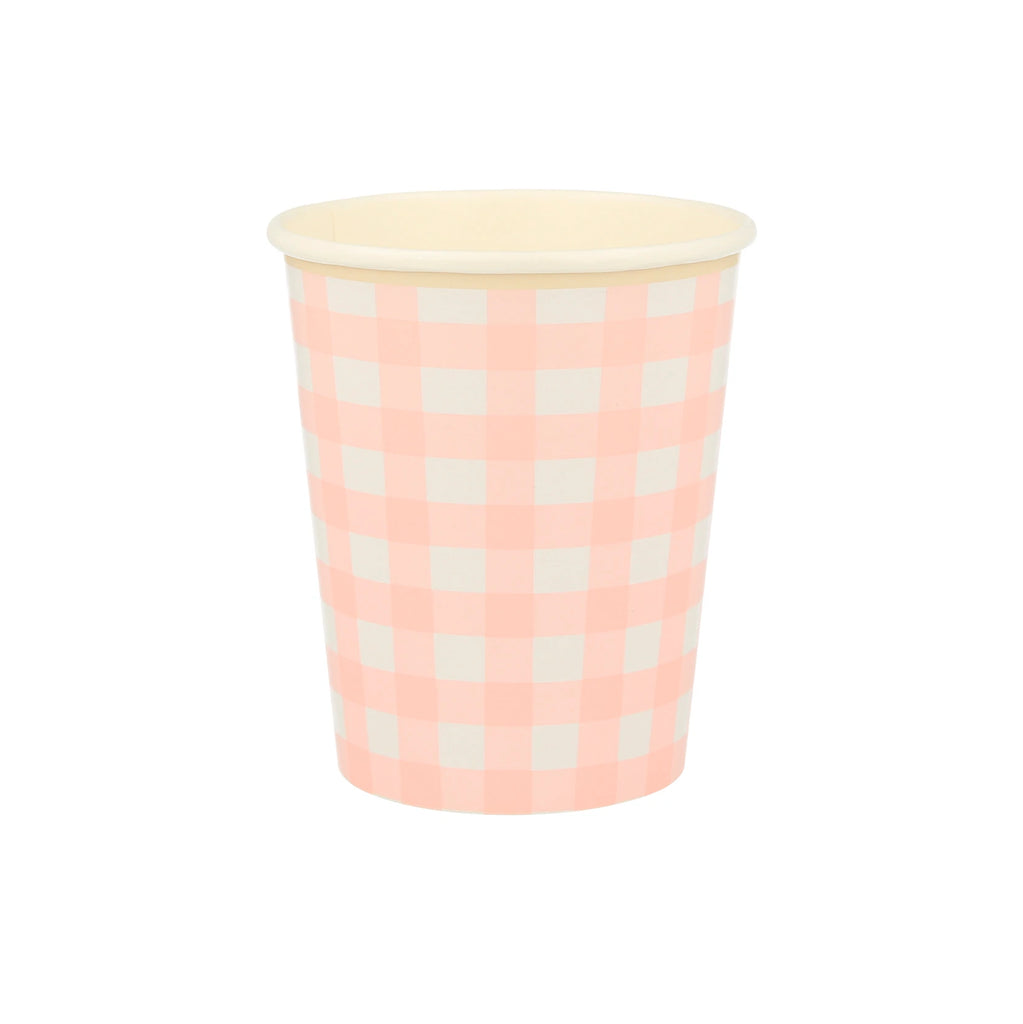 Gingham Cups