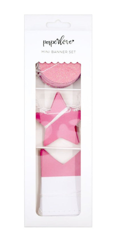 Paper Love Mini Banner Set- Bubblegum