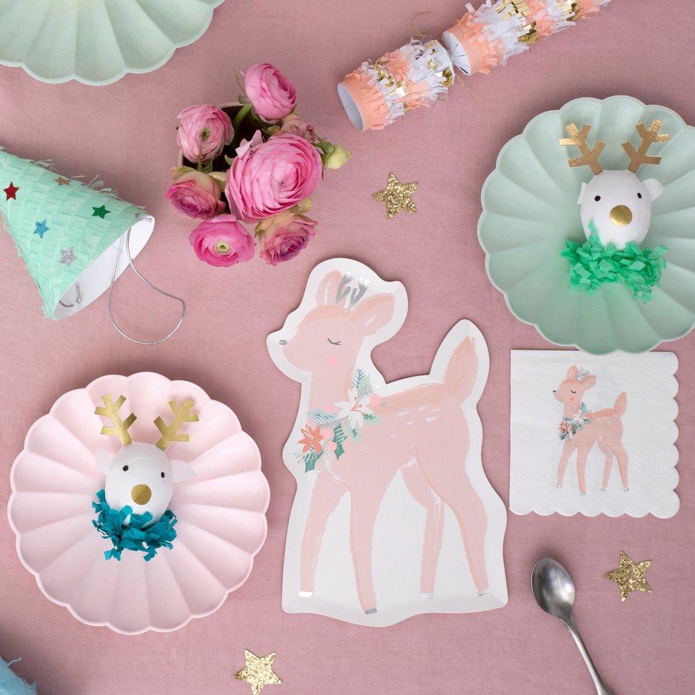 Pastel Deer Plates