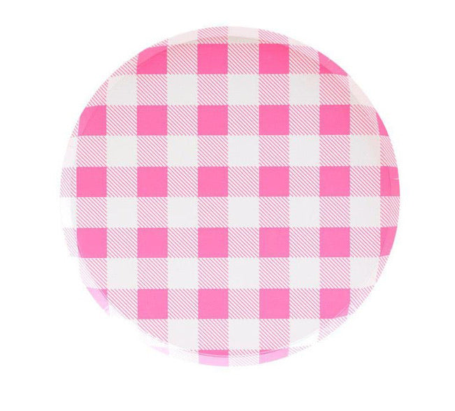 Neon Rose Gingham Side Plate