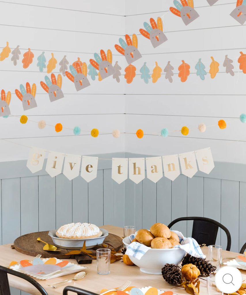 Harvest Give Thanks Mini Leaf Banner