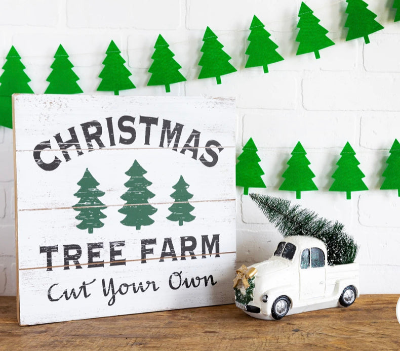 Felt Christmas Tree Banner