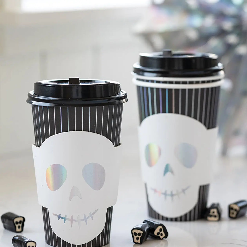 Holographic Skull To Go Cups