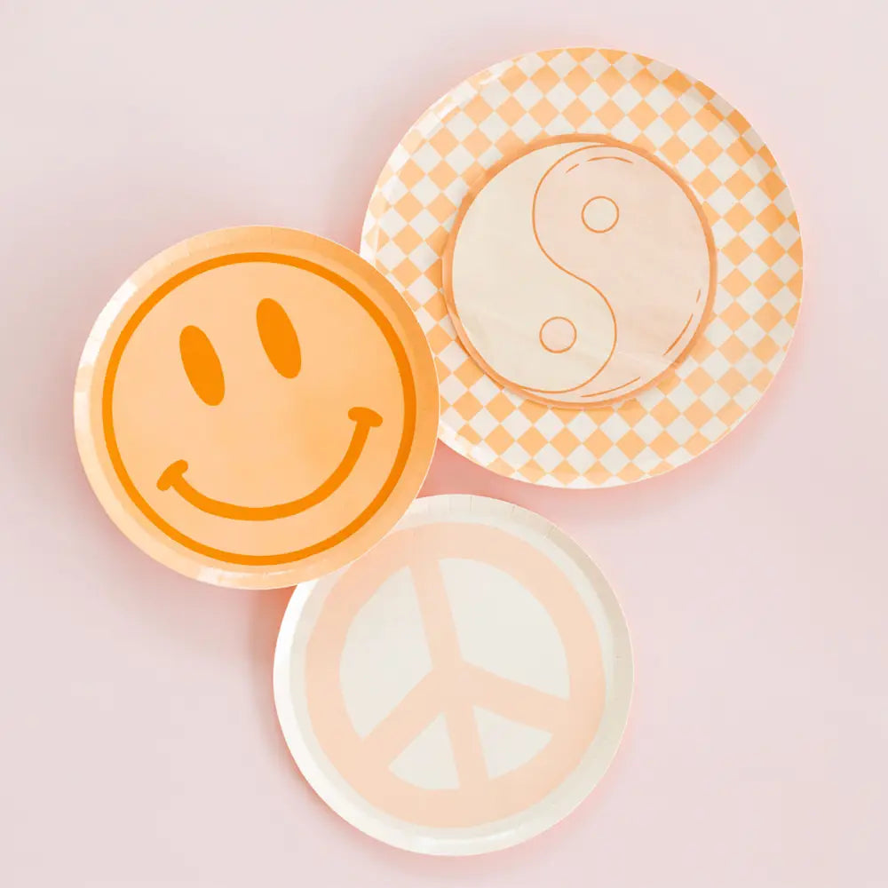 Peace & Love Smile Dessert Plate